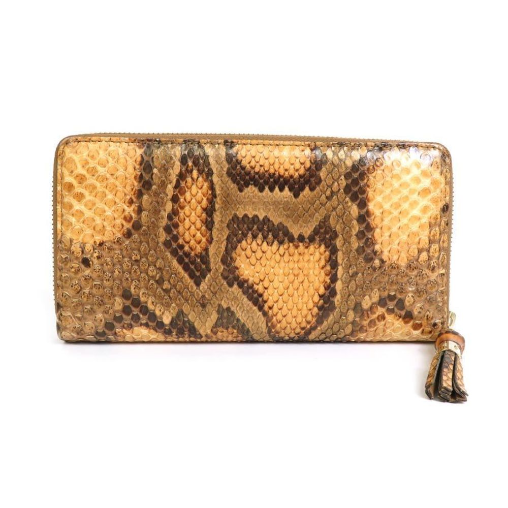 Gucci Python Long Wallet Brown - image 2